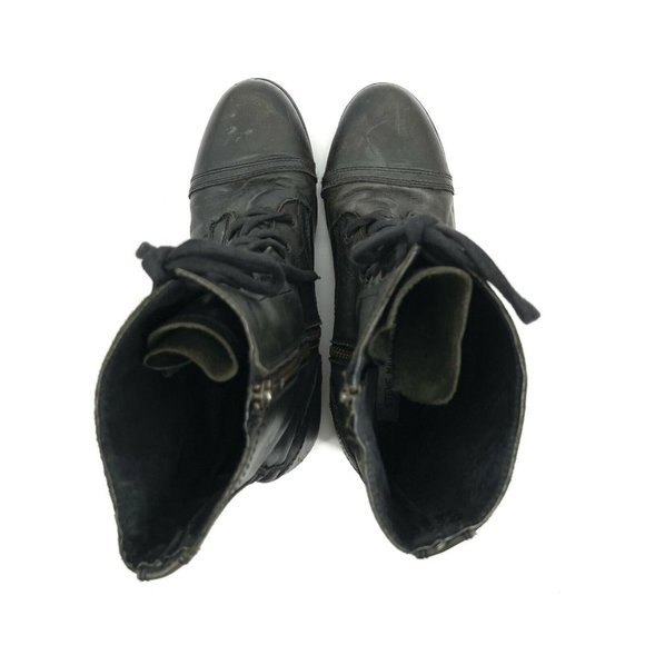 Size 9M Steve Madden Combat Troopa Green Boots - Picture 8 of 8